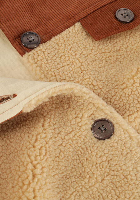 Beige WANDER & WONDER Jack FLEECE DENIM JACKET - large