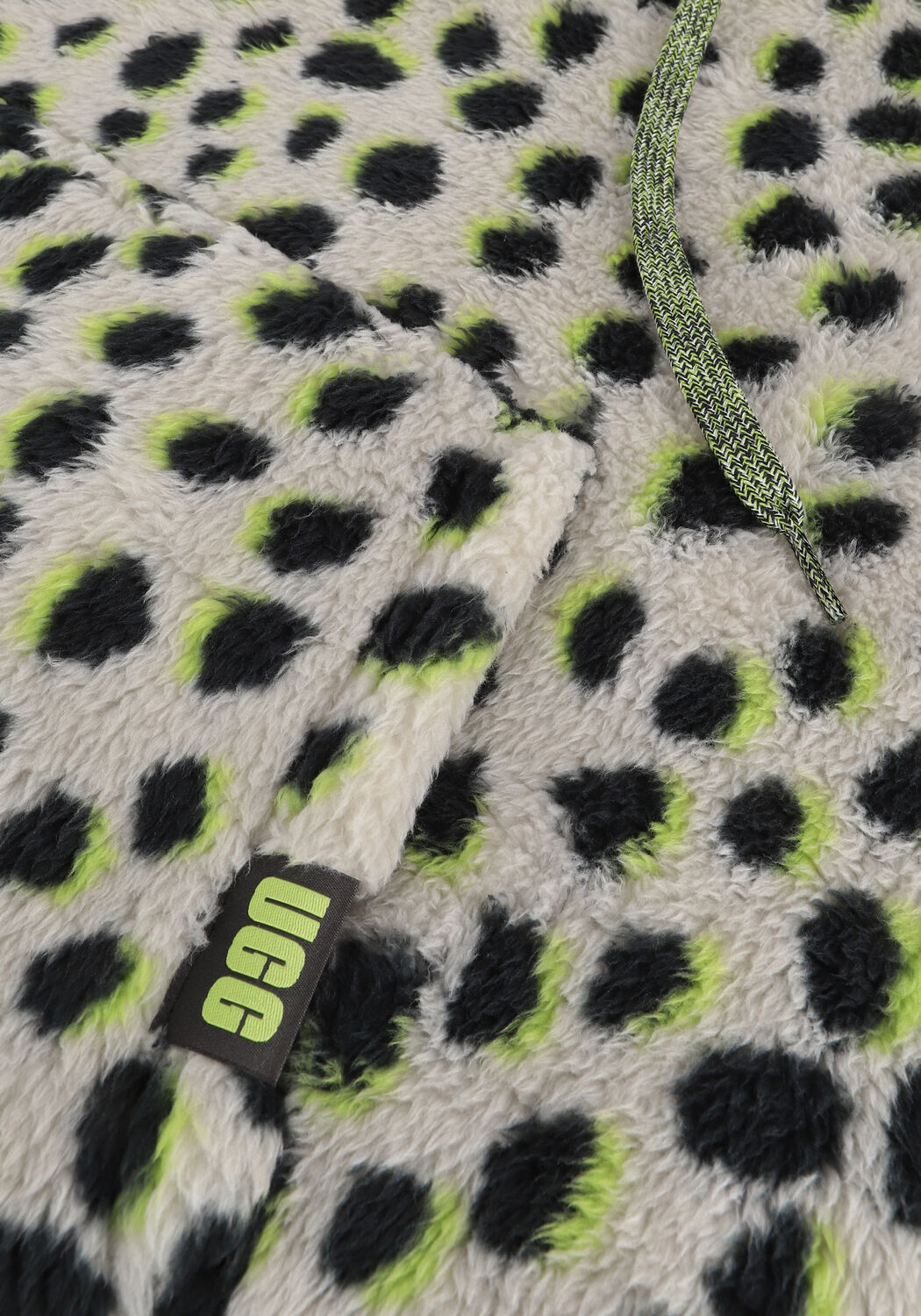 Zwarte UGG Trui W LOYRA SHERPA HOODIE ANIMALIA - large