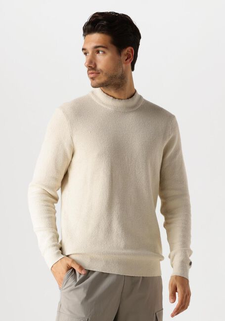 Beige CAST IRON Trui MOCK NECK FINE BOUCLE - large