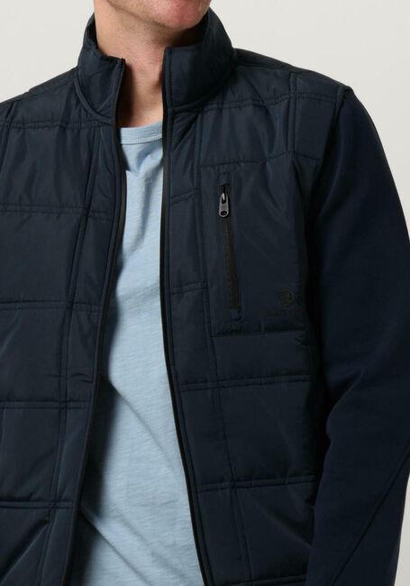Donkerblauwe CAST IRON Jack BOMBER JACKET COTTON POLAR FLEECE - large