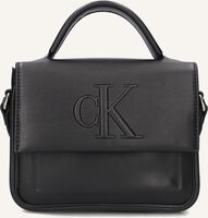 Zwarte CALVIN KLEIN Schoudertas SCULPTED BOXY FLAP PIPPING Zwarte CALVIN KLEIN Schoudertas SCULPTED BOXY FLAP PIPPING - medium
