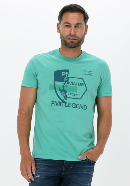 Groene PME LEGEND T-shirt SHORT SLEEVE R-NECK SINGLE JERSEY GD - large