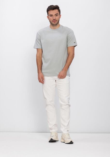 Lichtblauwe CAST IRON T-shirt REGULAR FIT INTERLOCK - large