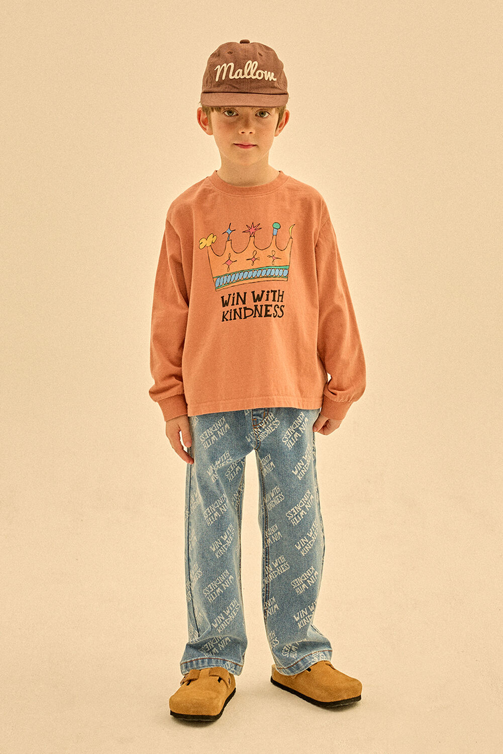 Lichtblauwe Jelly Mallow Wide jeans KINDNESS DENIM PANTS - large