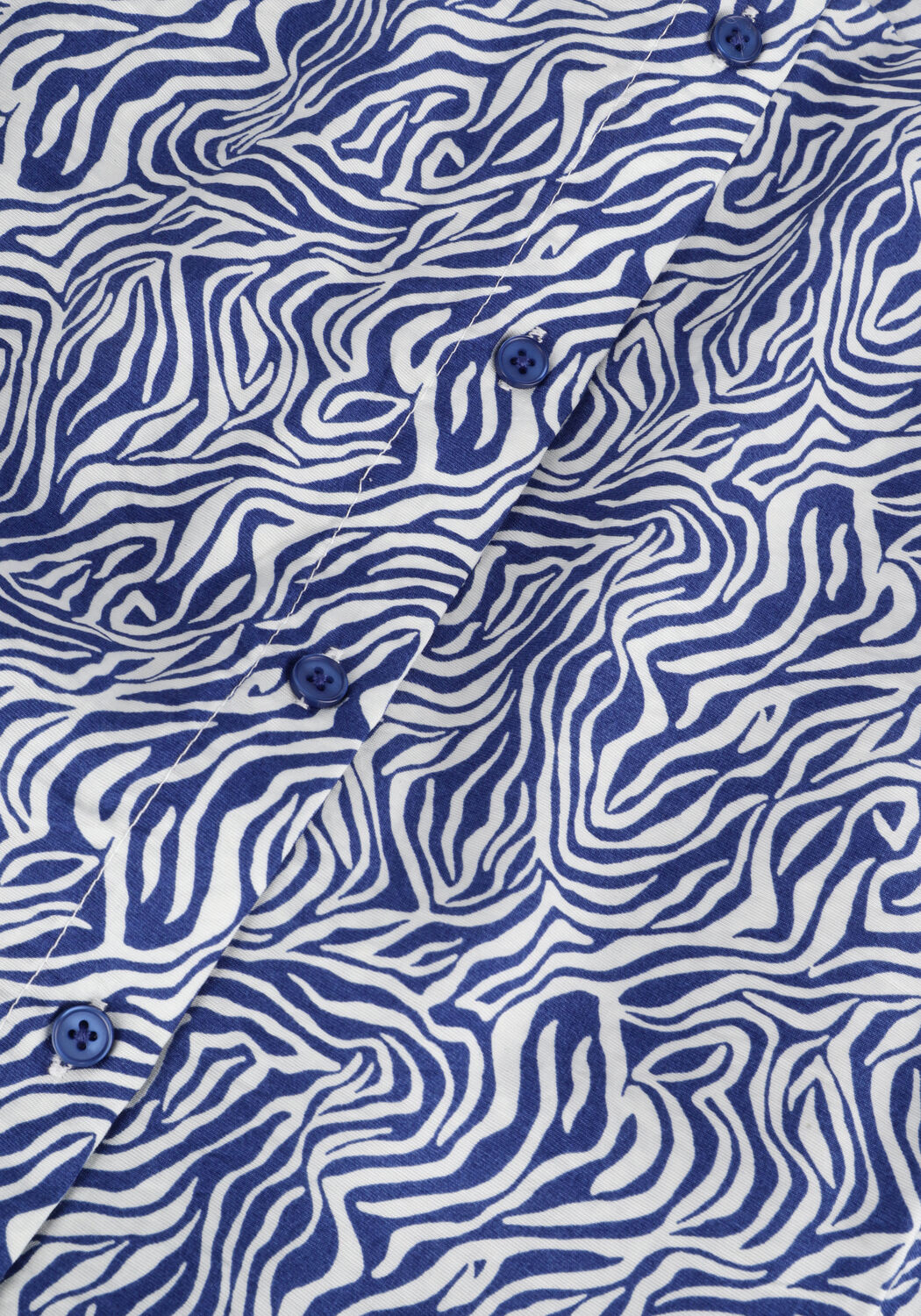 Blauwe MSCH COPENHAGEN Midi jurk ADALINE LADONNA SS SHIRT DRESS AOP - large