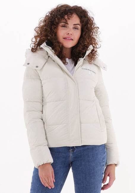 Witte CALVIN KLEIN Gewatteerde jas MW NON-DOWN SHORT PUFFER - large