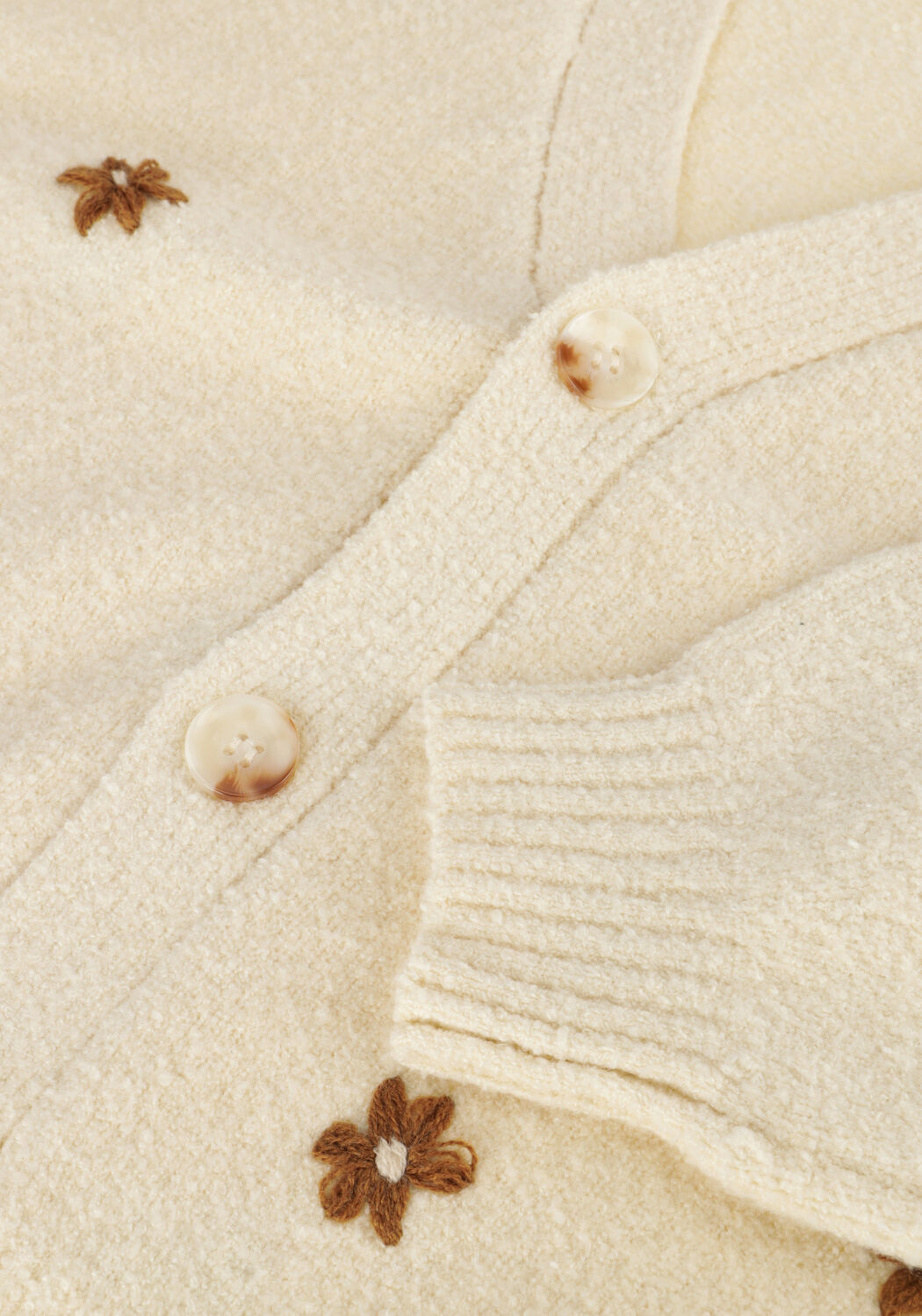 Beige RYLEE + CRU Vest BOXY CROP CARDIGAN FLOWERS - large