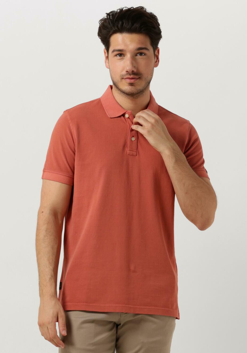 PME LEGEND Heren Polo's & T-shirts Short Sleeve Polo Garment Dye Rood