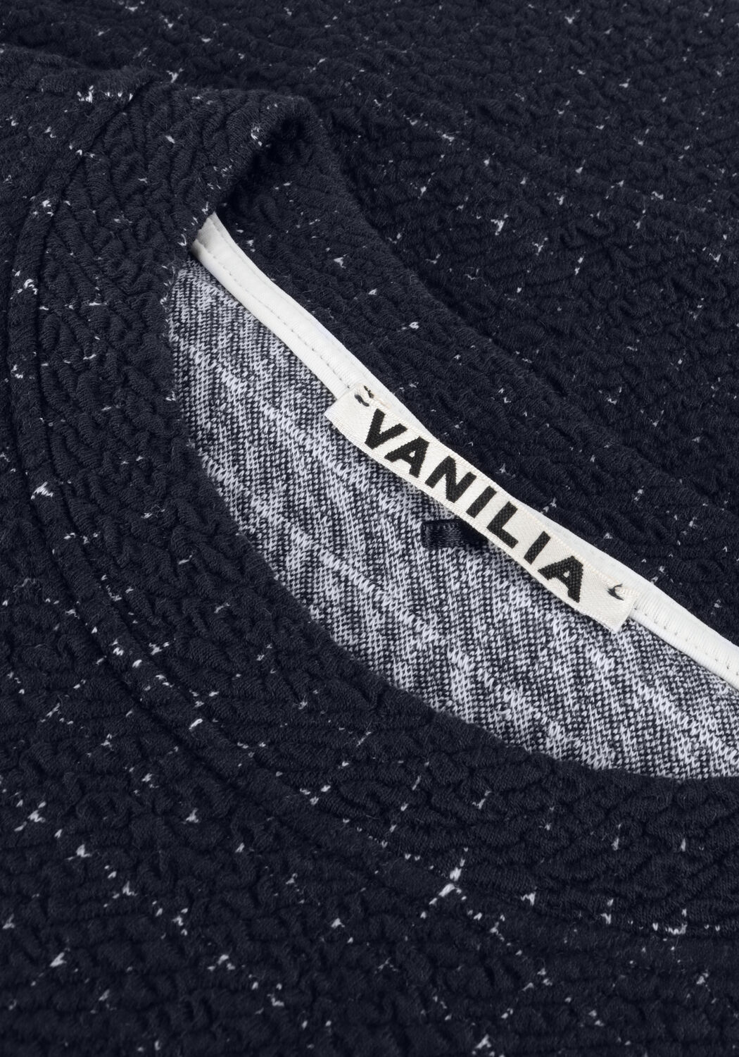 Donkerblauwe VANILIA Trui STRUCTURE SWEAT - large