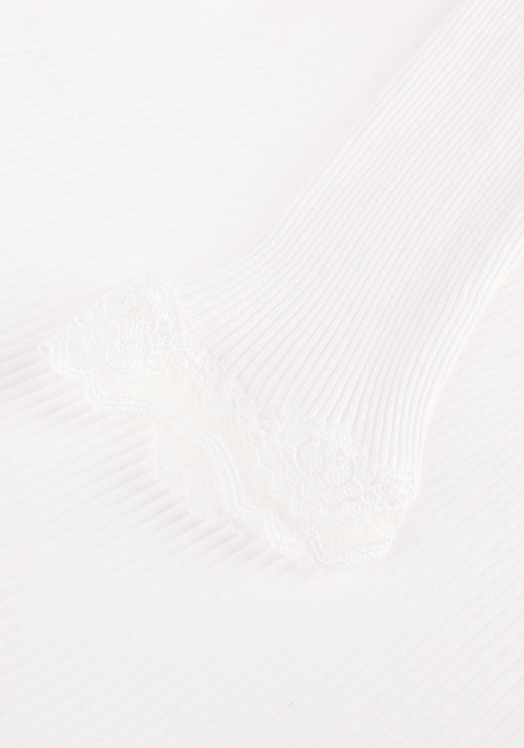 Witte ROSEMUNDE Top BABETTE SILK T-SHIRT LACE - large