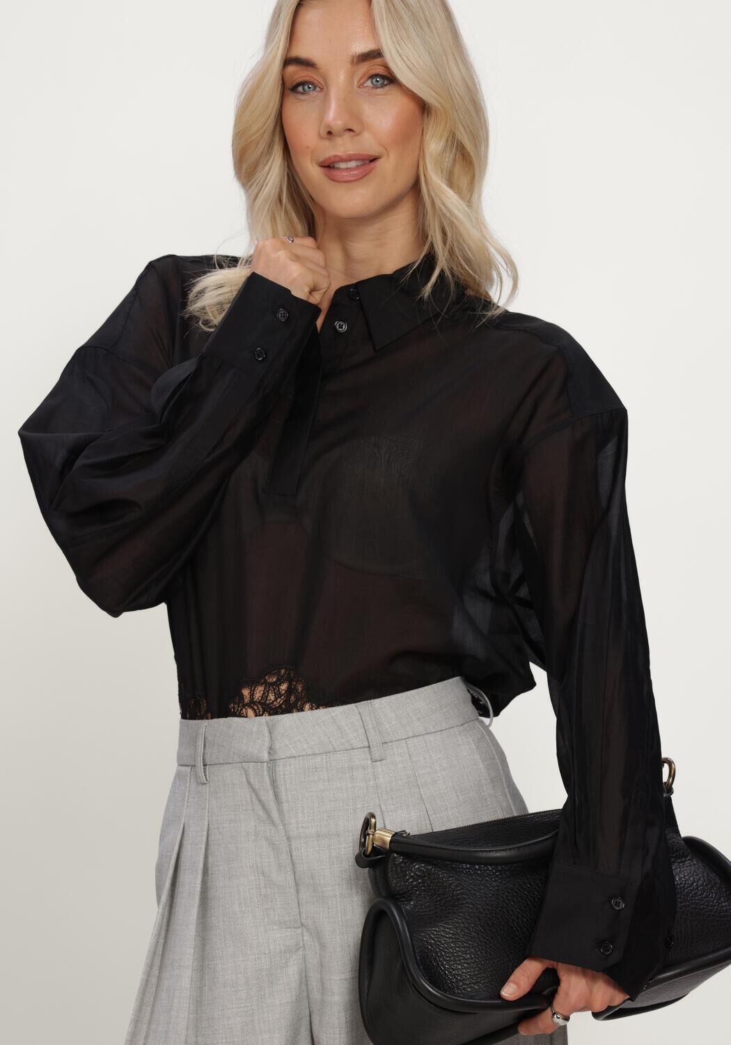 Zwarte COPENHAGEN MUSE Blouses CMDOLLY-SHIRT - large
