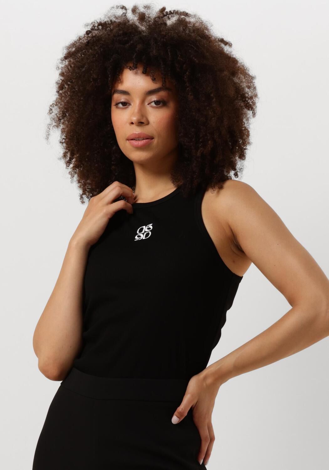 DANTE6 Dames Tops & T-shirts Monogram Logo Tank Top Zwart