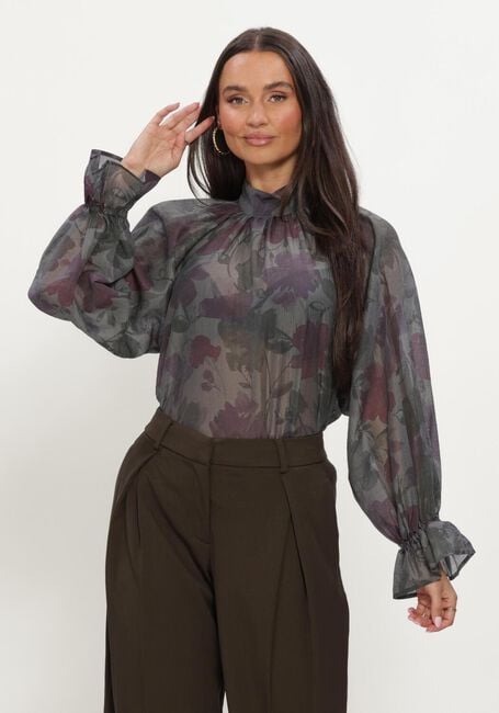 Grijze MSCH COPENHAGEN Blouses MSCHJAQUELINA TOP AOP - large