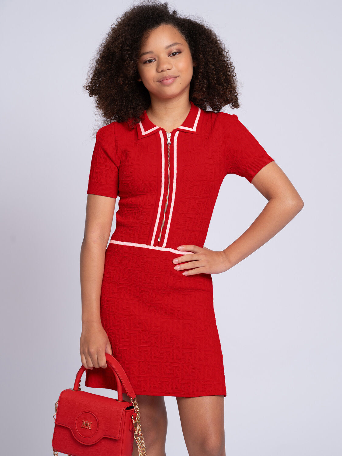 NIK & NIK Meisjes Jurken Lieve Dress Rood