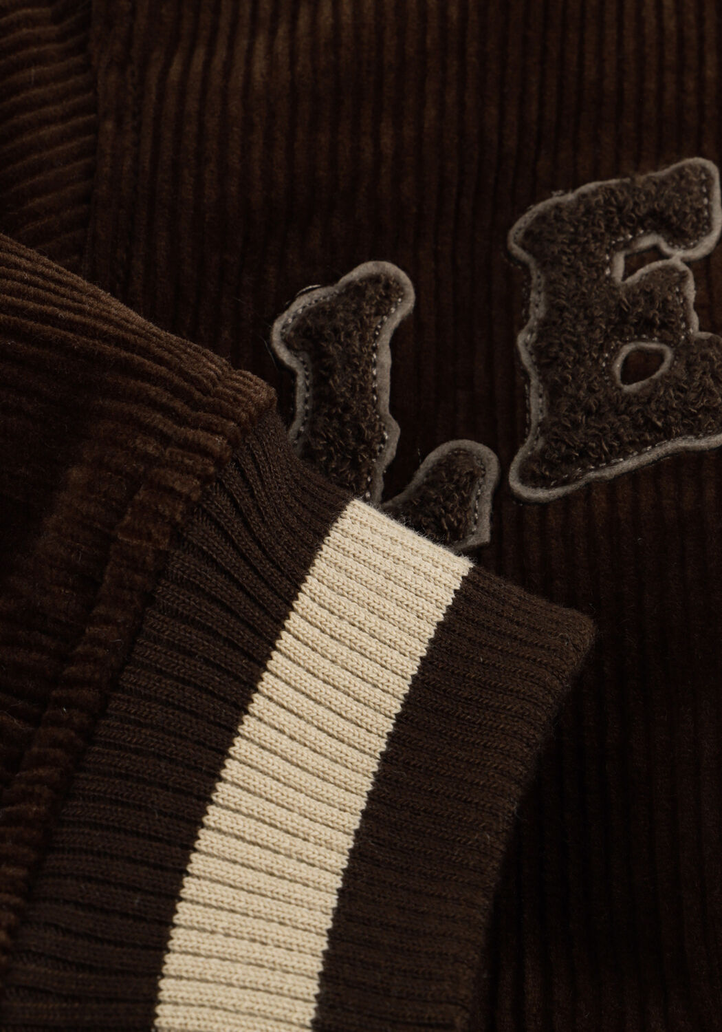 Bruine LES DEUX Jack CORDUROY VERSITY JACKET - large