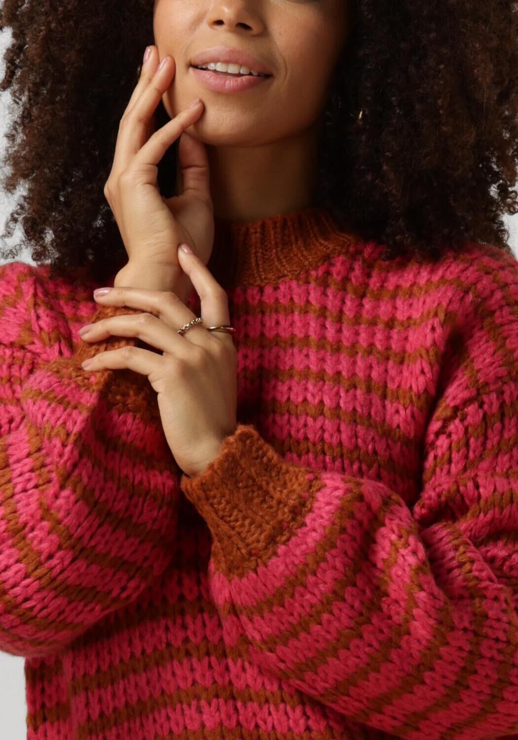 YDENCE Dames Truien & Vesten Knitted Sweater Pippa Roze