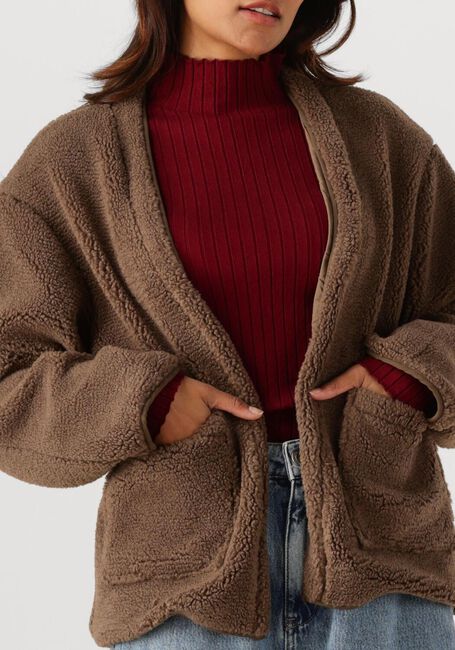 Bruine YDENCE Teddy jas JACKET SALLY - large