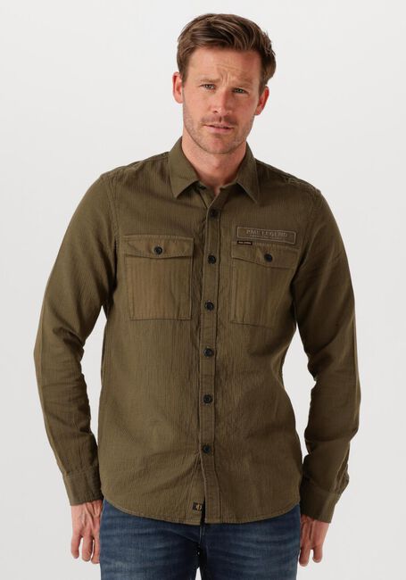 Khaki PME LEGEND Casual overhemd QUILT POPLIN CASUAL 2 - large