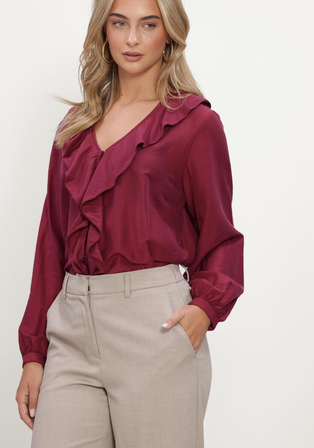Bordeaux MSCH COPENHAGEN Blouses MSCHISRA SHIRT - large