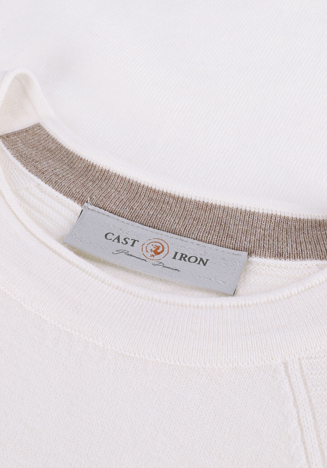 Witte CAST IRON Trui R-NECK TECH MERINO - large