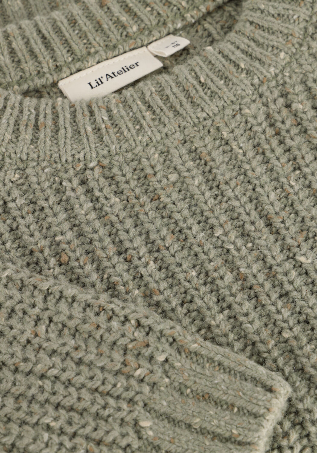 Olijf LIL' ATELIER Trui NMMOLFERT LS KNIT LIL - large