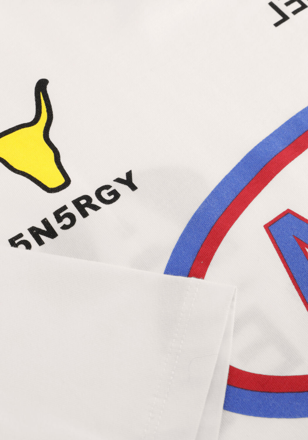 Witte ALIX THE LABEL T-shirt LADIES KNITTED RACER T-SHIRT - large