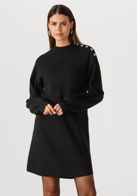 Zwarte Y.A.S. Mini jurk YASHAMA LS KNIT DRESS - large