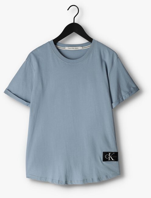 Blauwe CALVIN KLEIN T-shirt BADGE TURN UP SLEEVE - large
