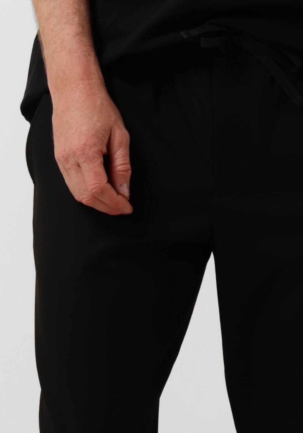 SELECTED HOMME Heren Broeken Slh196-straight Robert String Flex Pant Zwart