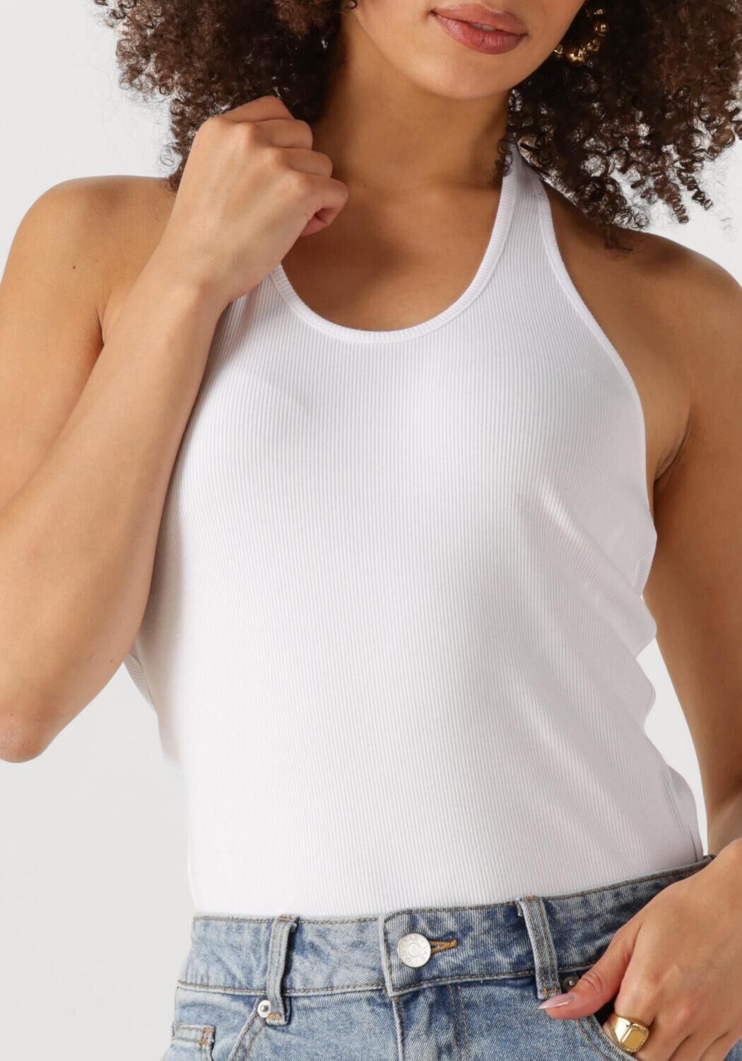 SELECTED FEMME Dames Tops & T-shirts Slfanna Sl Halterneck Top Wit