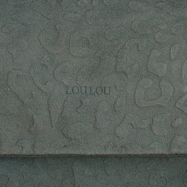 Groene LOULOU Essentiels Clutch LOVELY LEOPARD - large