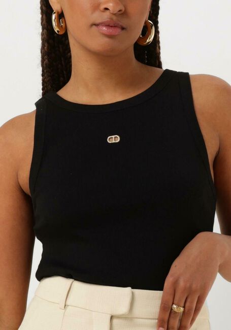 Zwarte TWINSET MILANO Top KNITTED TANK TOP - large