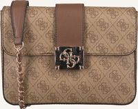 Bruine GUESS Schoudertas LOGO CITY CONVERTIBLE FLAP - medium