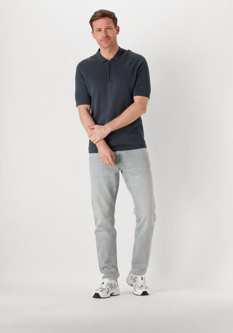 Blauwe CAST IRON Polo SHORT SLEEVE POLO REGULAR FIT COTTON MODAL - large