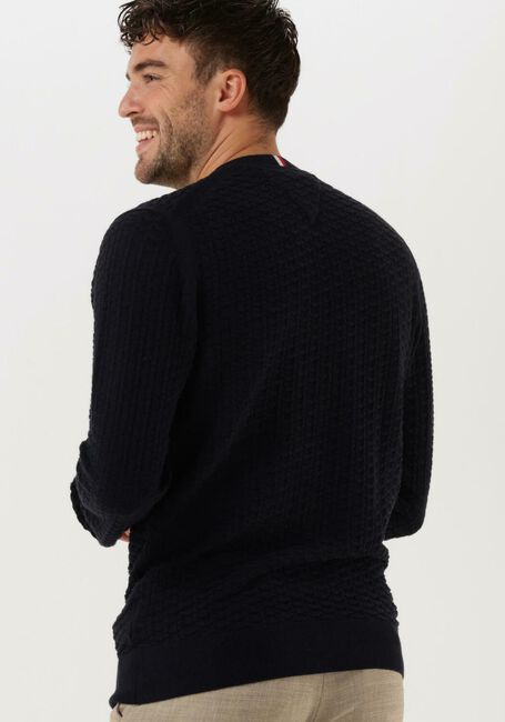 Donkerblauwe TOMMY HILFIGER Trui EXAGGERATED STRUCTURE CREW NECK - large