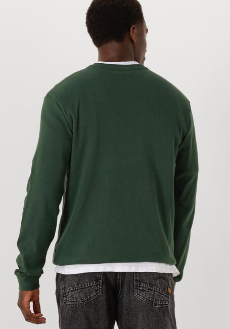 Donkergroene CALVIN KLEIN Trui LS WAFFLE BADGE CREWNK TEE - large