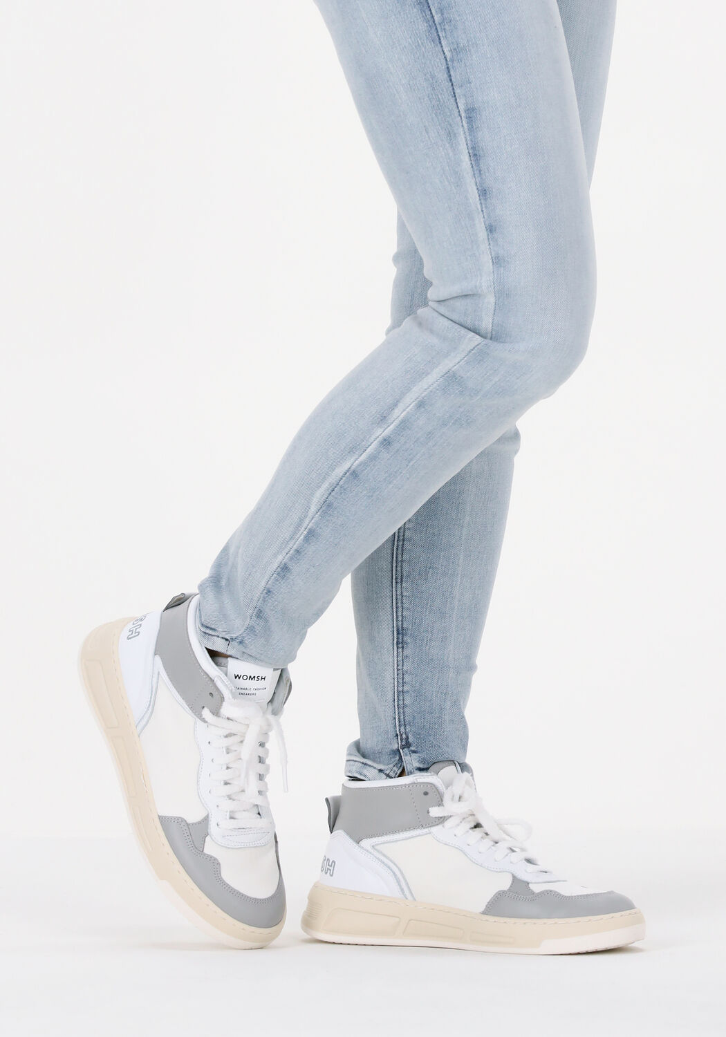 Witte WOMSH Hoge sneakers SUPER - large