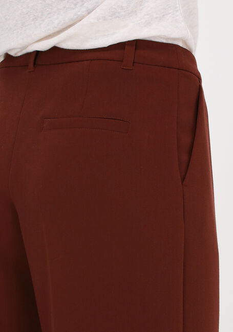 Bruine SUMMUM Wijde broek TROUSERS STRUCTURED STRETCH - large