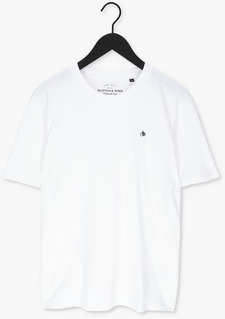 Witte SCOTCH & SODA T-shirt CREWNECK JERSEY T-SHIRT - large