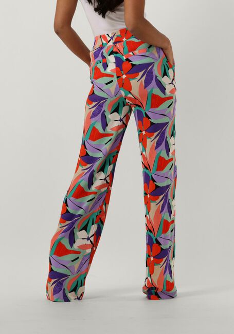 Multi COLOURFUL REBEL Wijde broek MELODY BIG FLOWER STRAIGHT PANTS - large