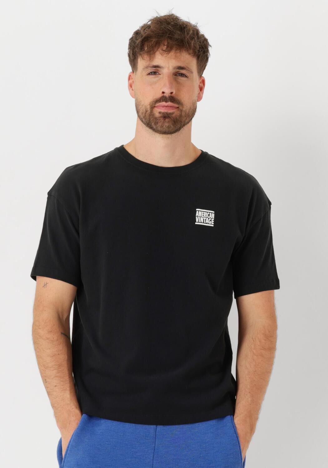 AMERICAN VINTAGE Heren Polo's & T-shirts Ykobow Zwart