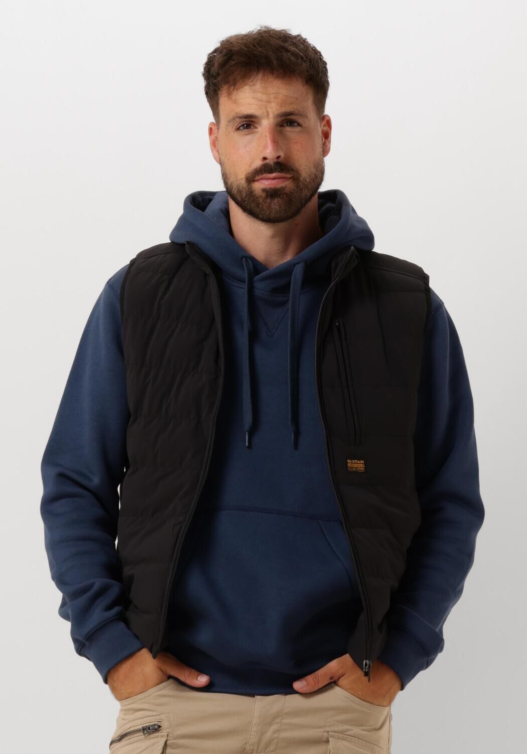 G-STAR RAW Heren Jassen Foundation Liner Vest Zwart