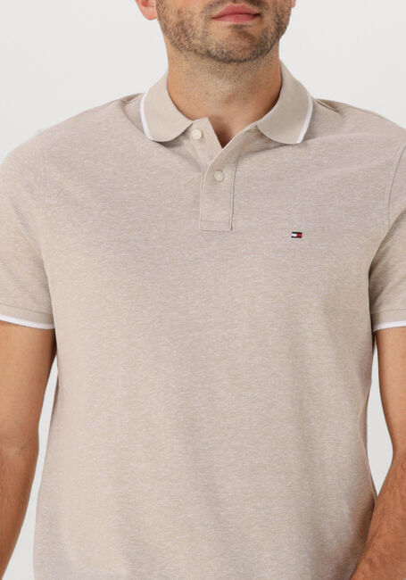 Beige TOMMY HILFIGER Polo LINEN PIQUE REG POLO - large