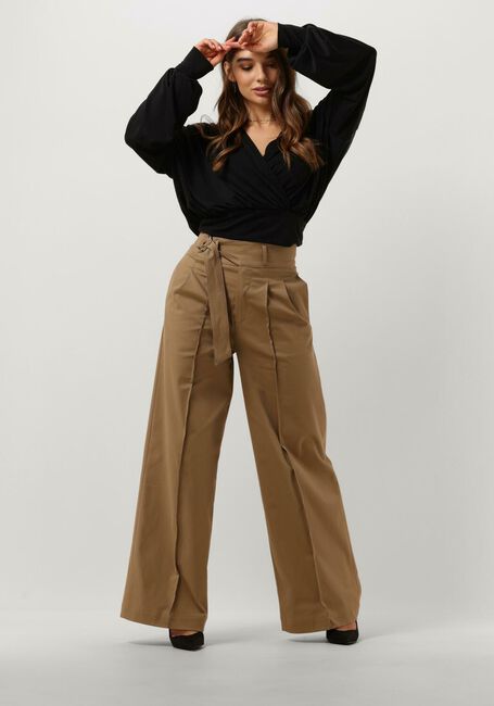 Zwarte MINUS Blouses GASIA MODAL WRAP - large