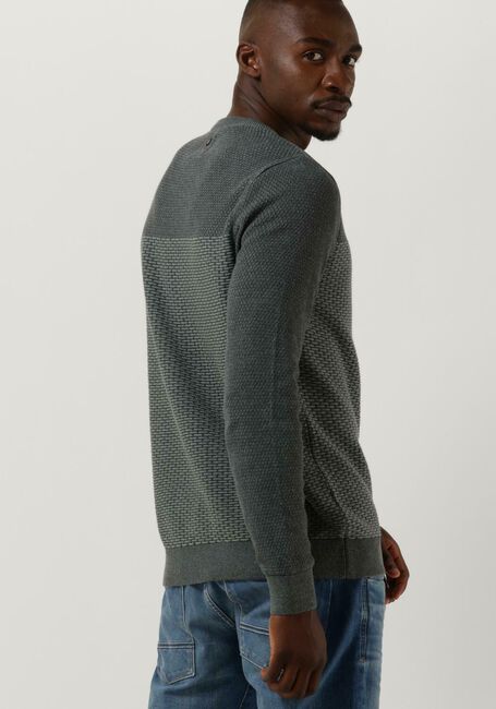Groene PME LEGEND Trui R-NECK COTTON PLATED - large