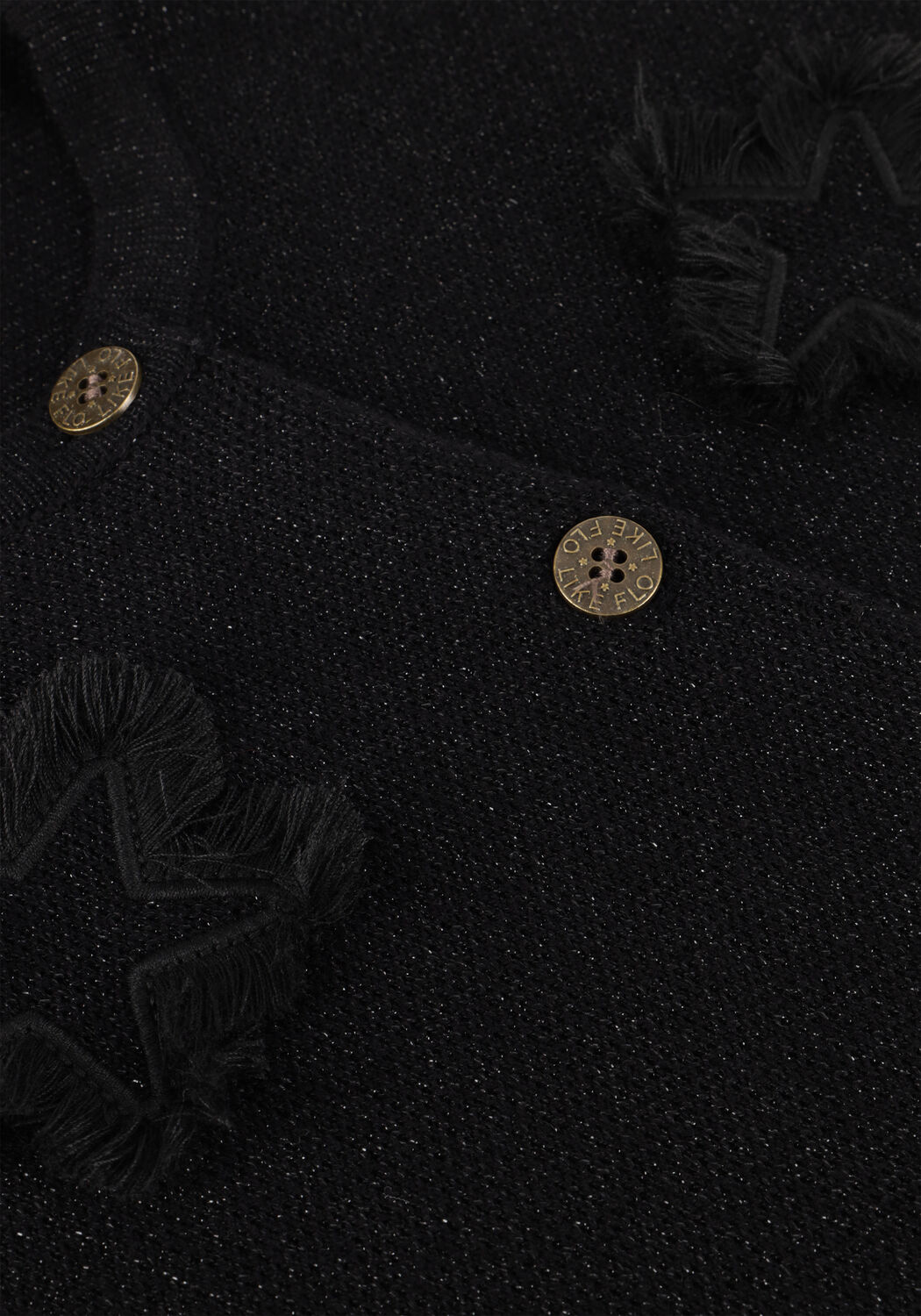 Zwarte LIKE FLO Vest DIVA GILET WITH STARS - large