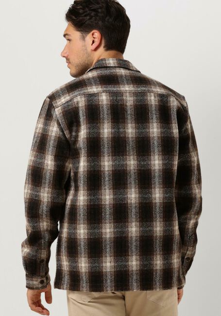 Bruine ANERKJENDT Overshirt AKLION HEAVY CHECK OVERSHIRT - large