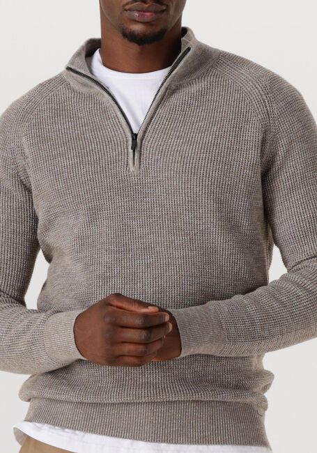 Taupe GENTILUOMO Trui TURTLE ZIP - large