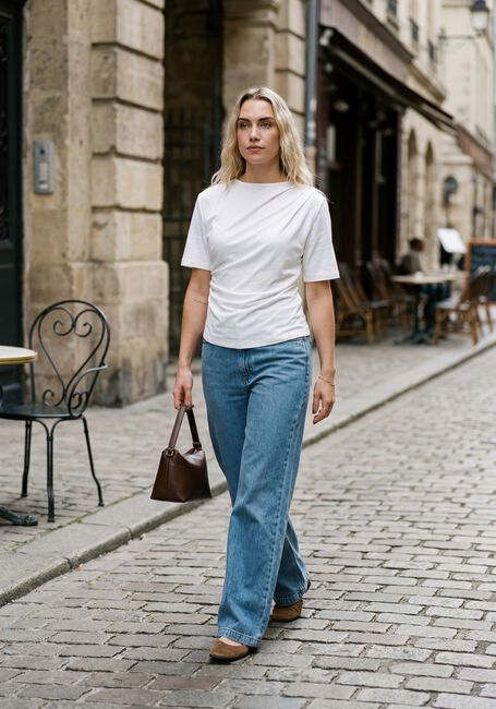 Blauwe SECOND FEMALE Straight leg jeans RIO DENIM JEANS - large