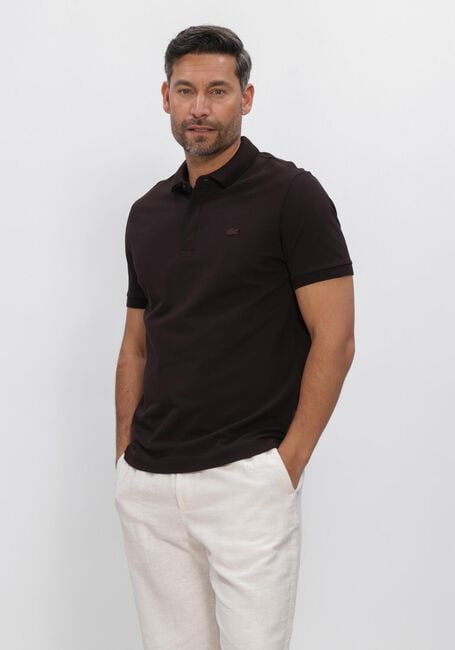 Bruine LACOSTE Polo REGULAR FIT COTTON BLEND POLO SHIRT - large